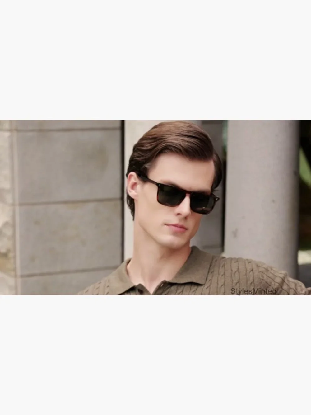 Retro Polarized Sunglasses for Men UV Protection Hand-crafted Acetate Frame